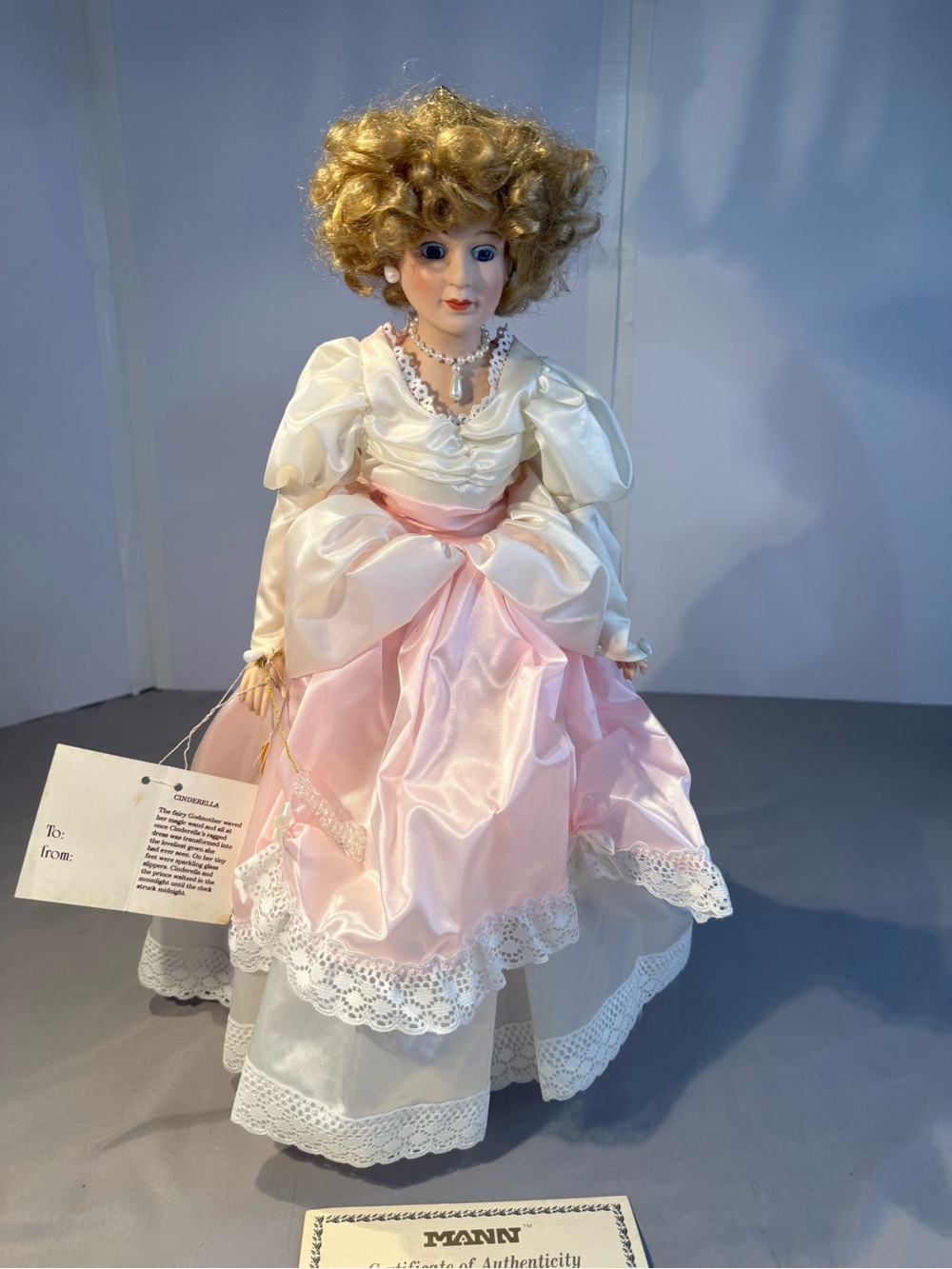Seymour Mann porcelain doll Cinderella COA